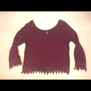 Long Sleeve Maroon Shirt